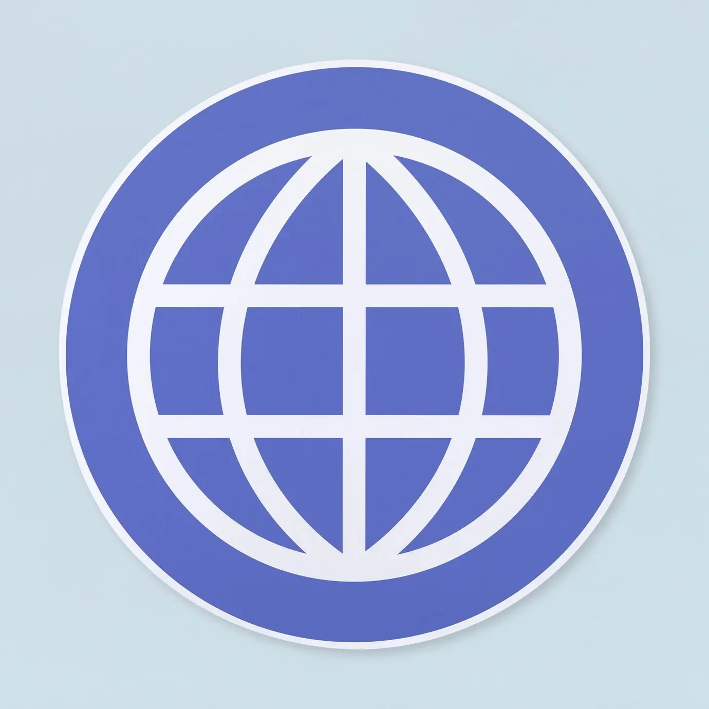 Значок глобального поиска на белом фоне